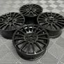 18" Multi Spoke Alloy wheels Ford Transit Custom Van Vw Transporter T7 74.5 6x120 Gloss Black Image 3