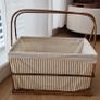 Vintage Wicker Market Basket With Lining Image 7