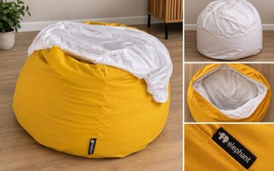 Elephant bean bag internal cover white