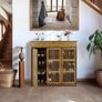 Wooden Shoe Storage Cabinet with Slatted Doors, 5 Tier Storage freestanding Image 5