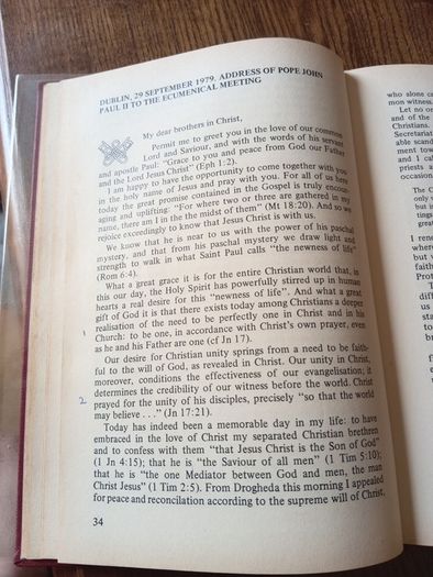1st Ed 1979 Pope in Ireland Addresses and Homilies