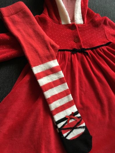 Next Santa dress and tights two piece set