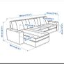 Ikea Kivit 2 seat sofa and chaise long Image 2