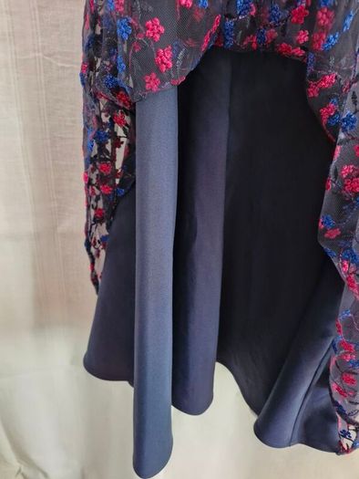 Orsay dress navy with blue and red/pink s. 38/10