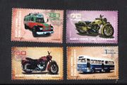 2012 Cyprus Old Buses and Motorcycles Commemorative Stamps Mint Never Hinged (MNH)