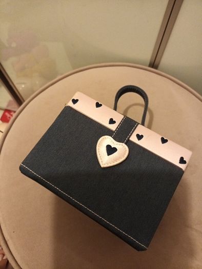 Childs denim jewellery box