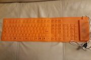 85 Keys Silicone Keyboard Fully Sealed Design Lightweight Portable Silent Soft Comfortable USB Wired Keyboard for PC Laptop