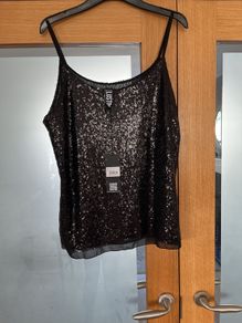 Black sequence top ladies