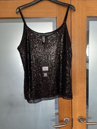 Black sequence top ladies