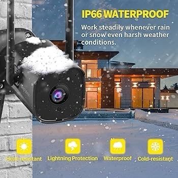 NEW SALE | Security Camera Outdoor, CCTV Camera Wireless, 2K Dual Antenna WiFi Home Surveillance Cameras with IP66 Waterproof, Night Vision, AI Motion Detection, 2-Way Audio