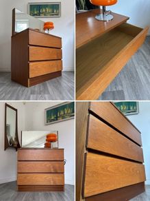 Vintage Retro Mid Century Teak Dressing Table