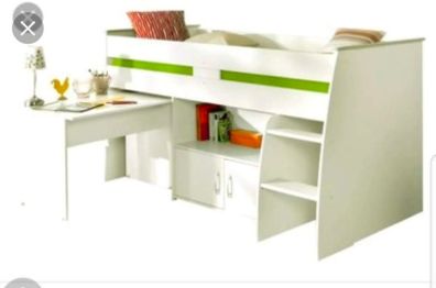 Kids mid-sleeper bed.