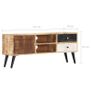 TV Cabinet 115x30x47 cm Solid Mango Wood Image 2