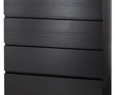 Ikea Malm four drawers - black, excellent