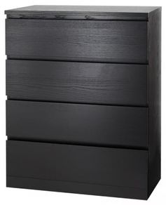 Ikea Malm four drawers - black, excellent