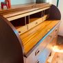 Swedish Egon Ostergaard Roll top teak bureau mid Century Image 2
