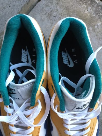 Nike airNike Air Max 1 "By You" Custom (Gold/Navy/Teal) - Size UK 11
