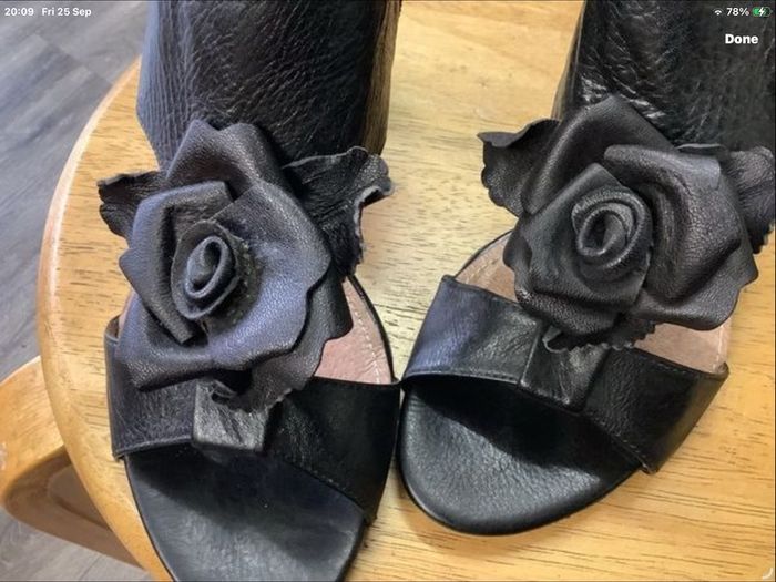 Sandals black leather size 41 (7)