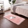 Faux Sheepskin Rug,Soft Fluffy Rug for Bedroom Floor Sofa Living Room Area Rug Rectangle (Pink, 27.5 x 53.1 inch) Image 4