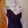 Size 10 Petite Purple One Shoulder Occasion Dress Image 3