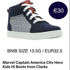 Clarks Hi Top Captain Marvel, 13.5G UK / 32.5 EUR