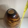 Brown and Beige thick Glass vase Image 2