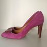 Hobbs London Fuchsia Suede Court Shoes - Size 40 Image 7