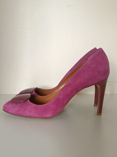 Hobbs London Fuchsia Suede Court Shoes - Size 40