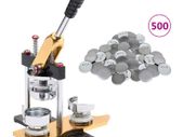 Badge Maker with 500 pcs Pinback Button Parts 44mm Rotate Punch
