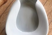 Vintage White glazed Ceramic Bedpan