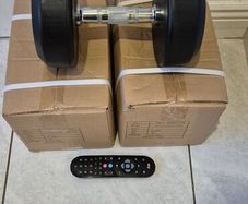 brand new 2x15kilo rubber coated dumbbell weight set