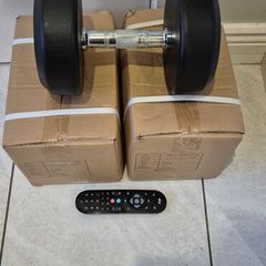 brand new 2x15kilo rubber coated dumbbell weight set