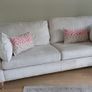 Beautiful Cream Fabric 3-Seater Sofa Image 2