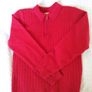 F and F Boys Cable Knit Half Zip Polo in Red Image 2