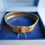 Vintage Solid 18K  Tri-Color Gold 750 Women Wide Bangle Bracelet, 27,9 grams Image 4