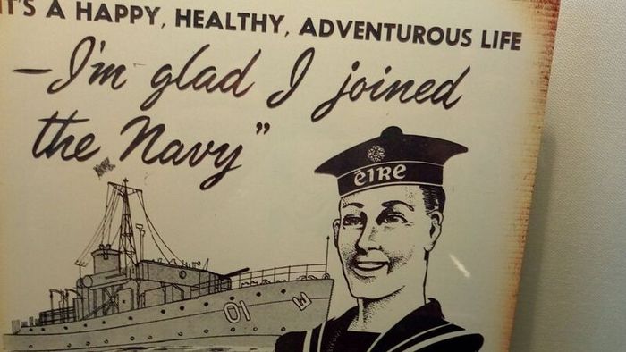 Irish navy recruitment poster tin metal sign