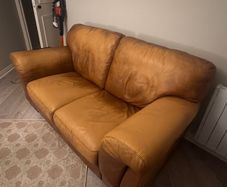 2 seater leather couch