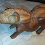 Hardwood Handcarved Pig Image 3