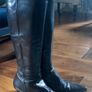 Black leather boots size 5 Image 2
