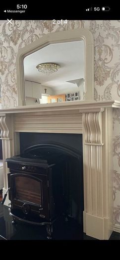 Fireplace,Mirror And Henley Stove