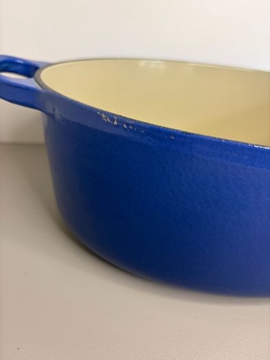 Vintage Le Creuset Cast Iron Oval Casserole Dish Size 29 4.7 Litre - Dark Blue Navy Dutch Oven Pot