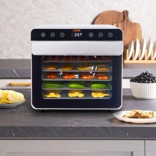 NEW SALE |  6 Trays Food Dehydrator Machine Stainless Steel 700W Jerky Fruit Drying