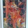 48cm Original Abstract Painting Framed Abstract Painting Fiery Red Orange Painting Modern Art Contemporary Irish Abstract Gerhart Richter Style Image 10