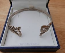 Vintage Sterling Silver 925 Celtic Knot Torc Bangle 13,9g