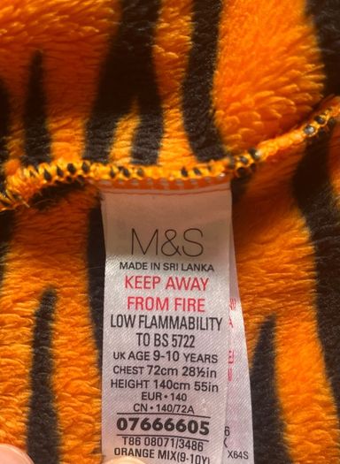 Kids dressing gown Tiger