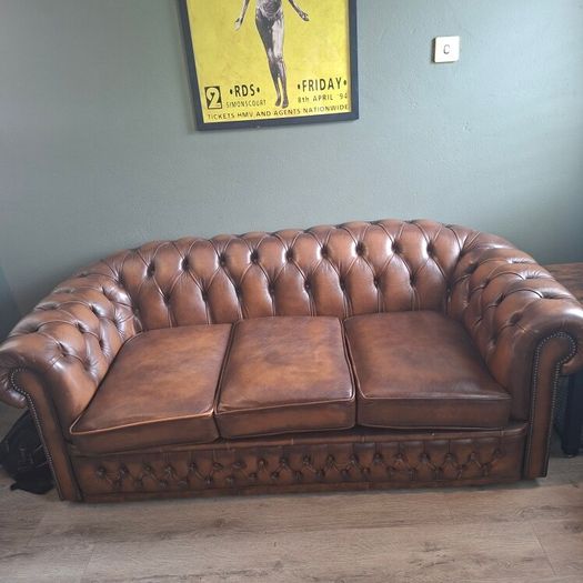 Full Leather Chesterfield Sofa