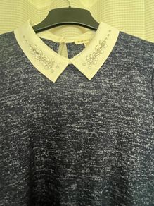 Faith & Joy  Embellished Collar Top