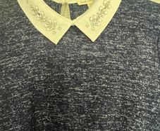 Faith & Joy  Embellished Collar Top