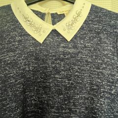 Faith & Joy  Embellished Collar Top