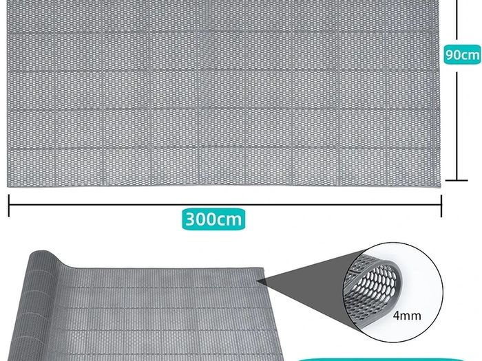 Drainage Floor Mat 300 X 90cm Commercial Indoor Outdoor Non-Slip Rubber Entrance Mats Anti-Fatigue Waterproof Door Mat with Drainage